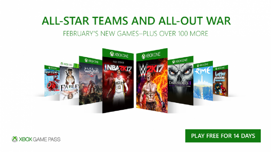 February 2018 Xbox Game Pass
