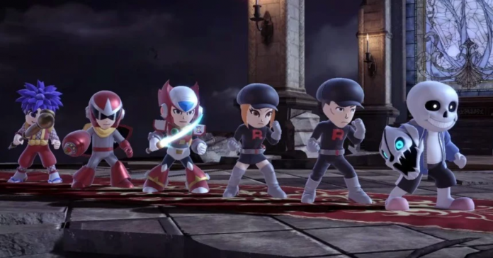 The lineup of new Mii costumes in Super Smash Bros. Ultimate.