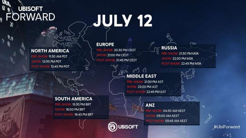 Ubisoft Forward Schedule